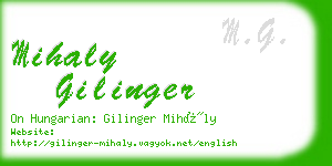 mihaly gilinger business card